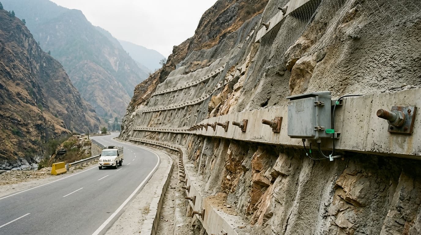 Inclinometer Sensors for Slope Stability in Hilly Terrain