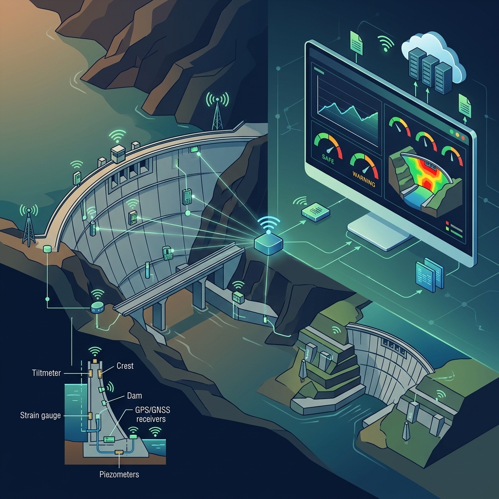 Dam Safety Monitoring with IoT: From Sensors to Real-Time Dashboard